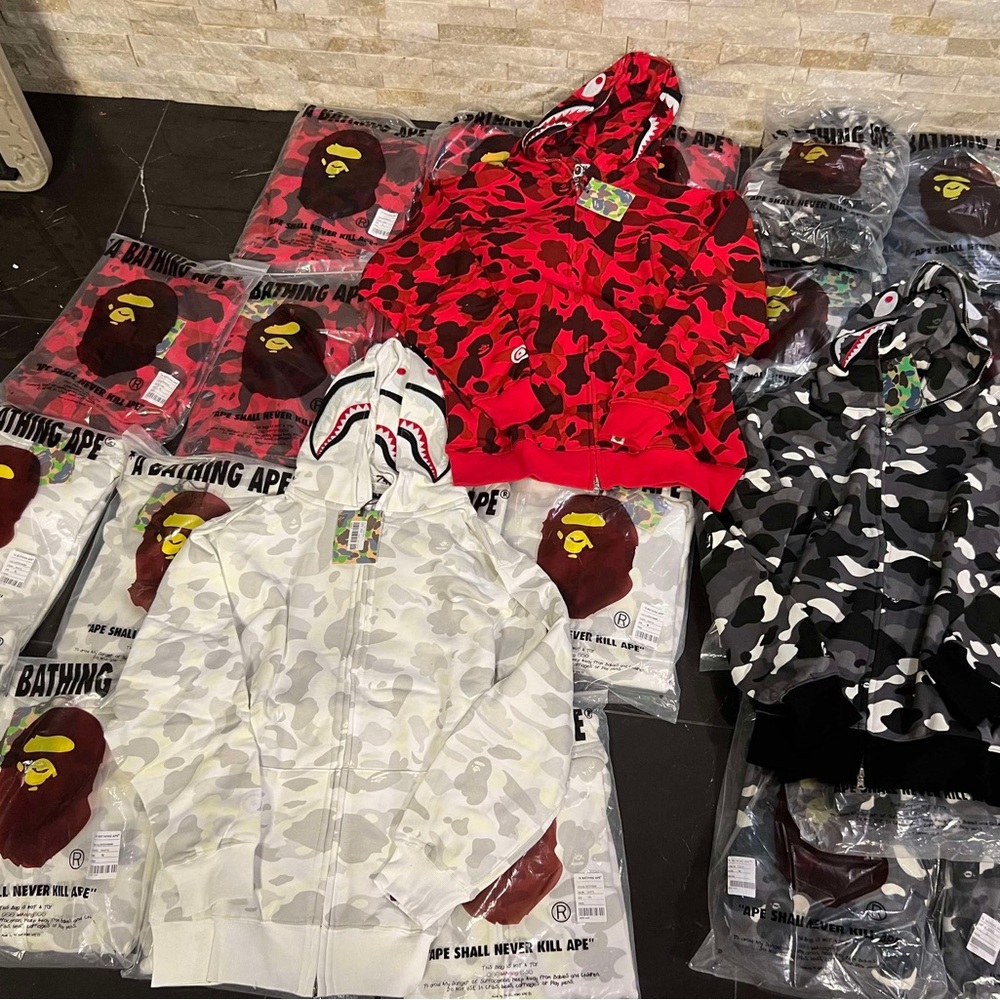 Bape hoodies different colors and sizes!